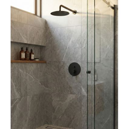 Paffoni - Brusearmatur til indbygget installation LIGHT sort