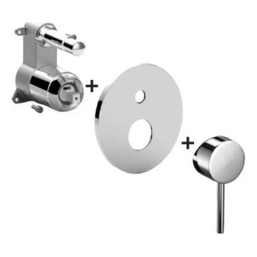 Paffoni - Brusebatteri til indbygget montering LIGHT, poleret krom