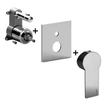 Paffoni - Brusebatteri til indbygning TANGO, blank krom