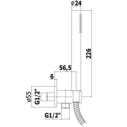 Paffoni - Brusesæt ROUND mat sort
