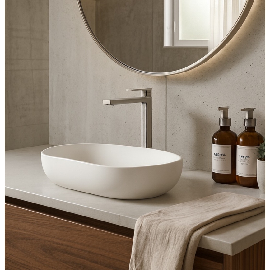 Paffoni - Håndvaskarmatur + bundventil TANGO i rustfrit stål