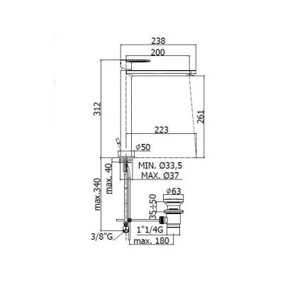 Paffoni - Håndvaskarmatur CANDY i blank krom