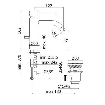 Paffoni - Håndvaskarmatur LIGHT, sort