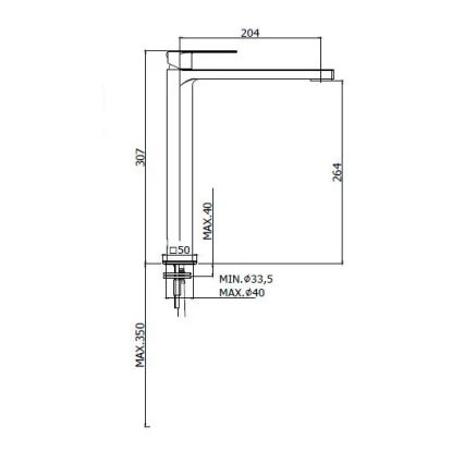 Paffoni - Håndvaskarmatur TANGO i rustfrit stål