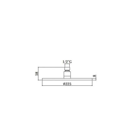 Paffoni - Hovedbruser Ø 22,5 cm MASTER poleret krom