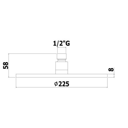 Paffoni - Hovedbruser Ø 22,5 cm MASTER sort