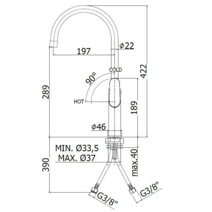 Paffoni - Køkkenarmatur CANDY poleret krom