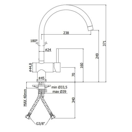 Paffoni - Køkkenarmatur LIGHT i børstet guld