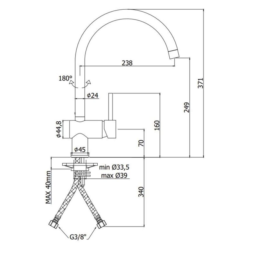 Paffoni - Køkkenarmatur LIGHT i børstet guld