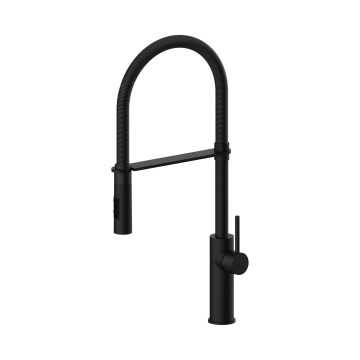 Paffoni - Køkkenarmatur med udtrækbar bruser LIGHT 52,5 cm sort