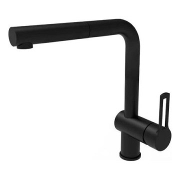 Paffoni - Køkkenarmatur RINGO med udtrækkelig tud, sort