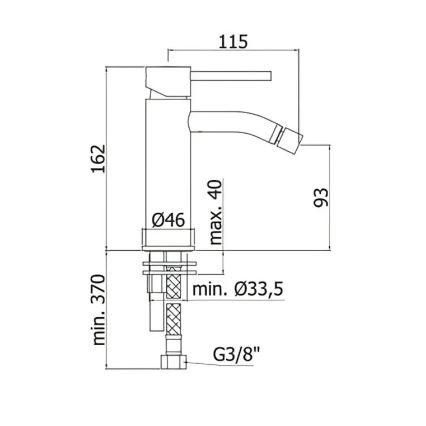 Paffoni - LIGHT bidetarmatur, sort
