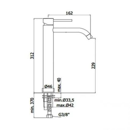 Paffoni - LIGHT EXCLUSIVE håndvaskarmatur i børstet guld