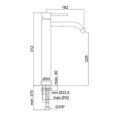 Paffoni - LIGHT håndvaskarmatur i blank krom