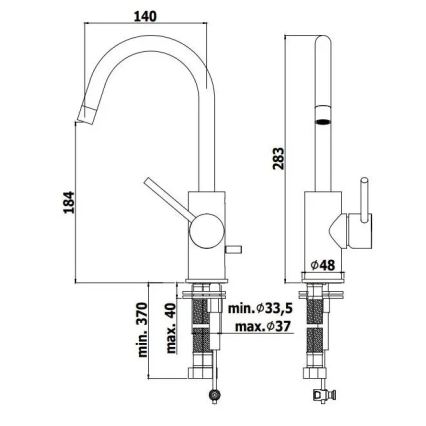 Paffoni - LIGHT håndvaskarmatur i blank krom