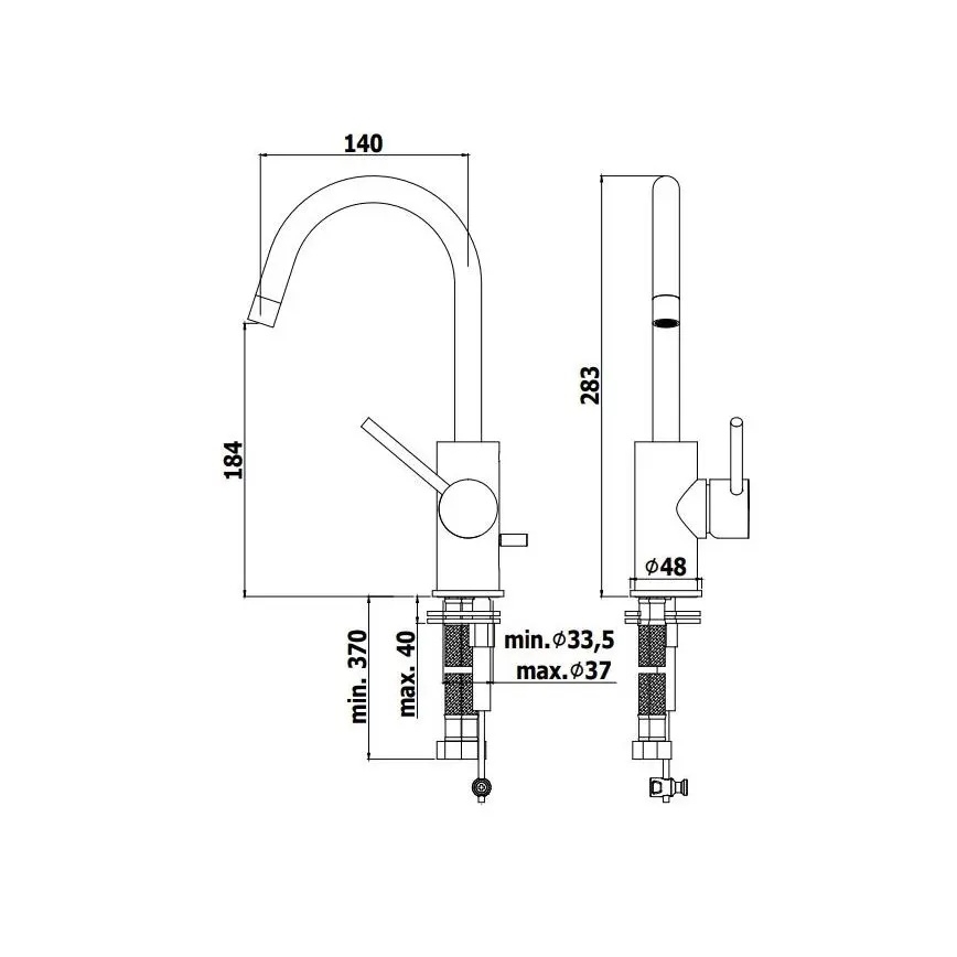Paffoni - LIGHT håndvaskarmatur i blank krom