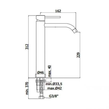 Paffoni - LIGHT håndvaskarmatur i sort