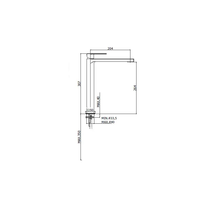 Paffoni - Vaskebatteri TANGO mat krom