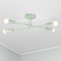 Påmonteret loftlampe CAMBRIDGE 4xE27/15W/230V grøn