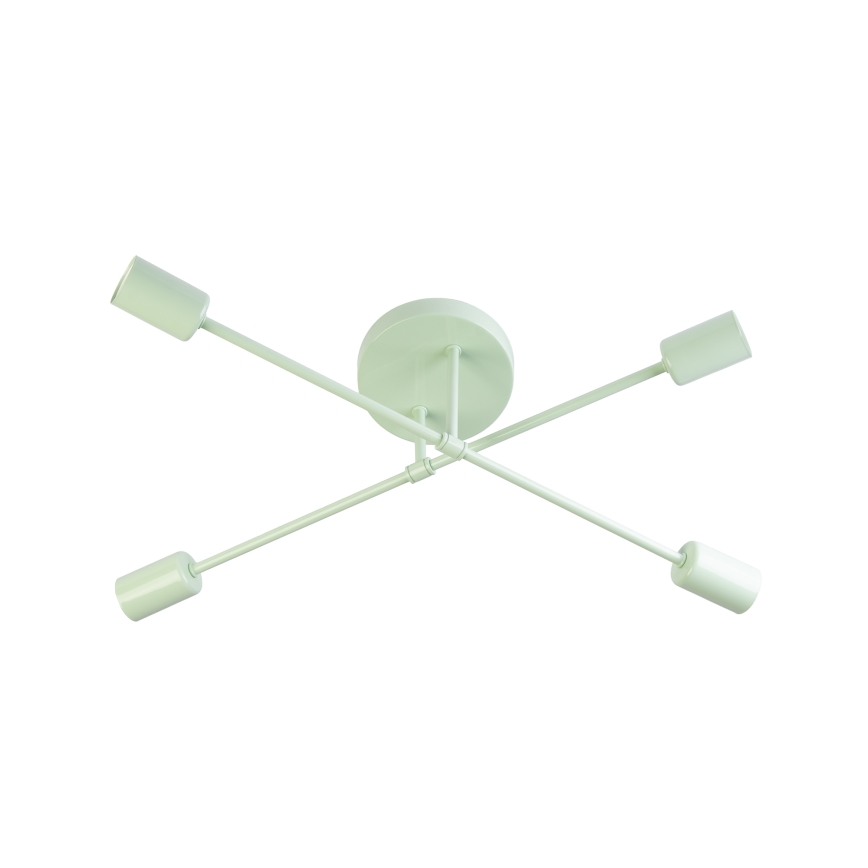 Påmonteret loftlampe CAMBRIDGE 4xE27/15W/230V grøn