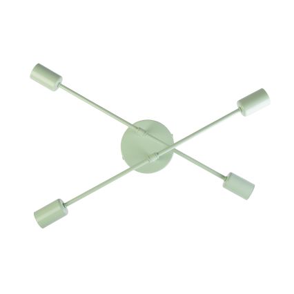 Påmonteret loftlampe CAMBRIDGE 4xE27/15W/230V grøn