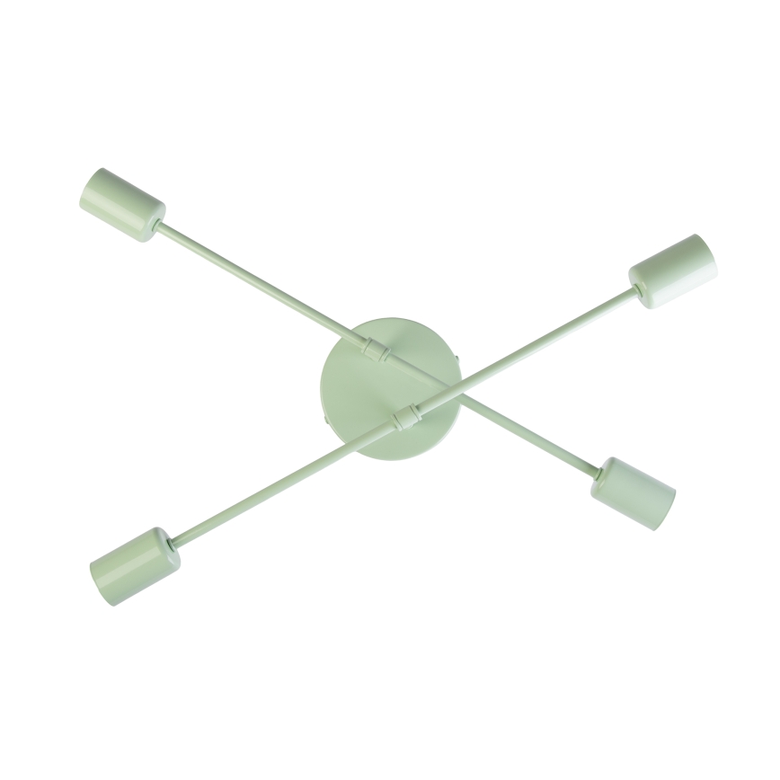 Påmonteret loftlampe CAMBRIDGE 4xE27/15W/230V grøn