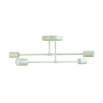 Påmonteret loftlampe CAMBRIDGE 4xE27/15W/230V grøn