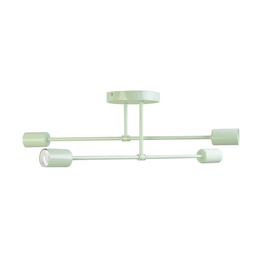 Påmonteret loftlampe CAMBRIDGE 4xE27/15W/230V grøn