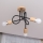 Påmonteret loftlampe OXFORD 3xE27/15W/230V i fyrretræ/sort