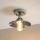 Påmonteret loftlampe TRISH 1xE27/15W/230V blank krom/røget sort