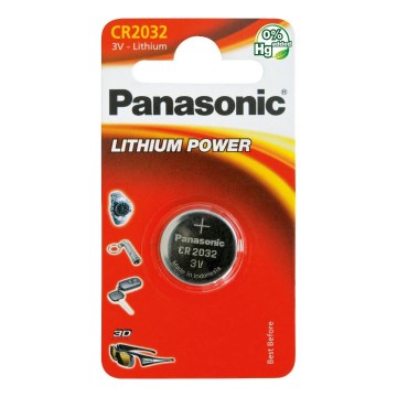 Panasonic - 1 stk. Lithium-knapcellebatteri CR2032 3V 220 mAh