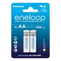 Panasonic - 2 stk. Genopladeligt batteri AA Eneloop 2000 mAh