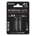 Panasonic - 2 stk. Genopladeligt batteri AA Eneloop Pro 2500 mAh
