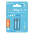 Panasonic - 2 stk. Genopladeligt batteri AAA Eneloop Lite 550 mAh