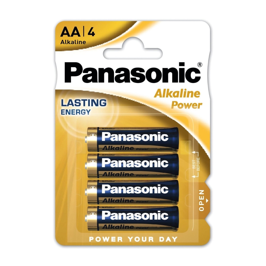 Panasonic - 4 stk. Alkalisk batteri AA/LR06
