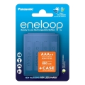 Panasonic - 4 stk. Genopladeligt batteri AAA Eneloop 800 mAh + etui