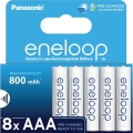 Panasonic - 8 stk. Genopladeligt batteri AAA Eneloop 800 mAh