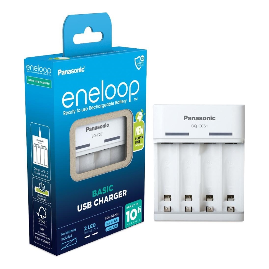 Panasonic - Batterioplader Eneloop 4xAA/AAA 5V