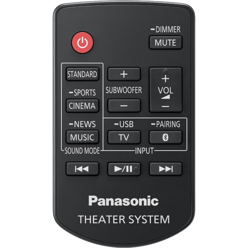 Panasonic - Soundbar med subwoofer 320W/230V + fjernbetjening
