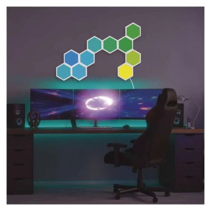 Panel 10x RGBIC dæmpbart LED/1,9W/230V Wi-Fi Tuya