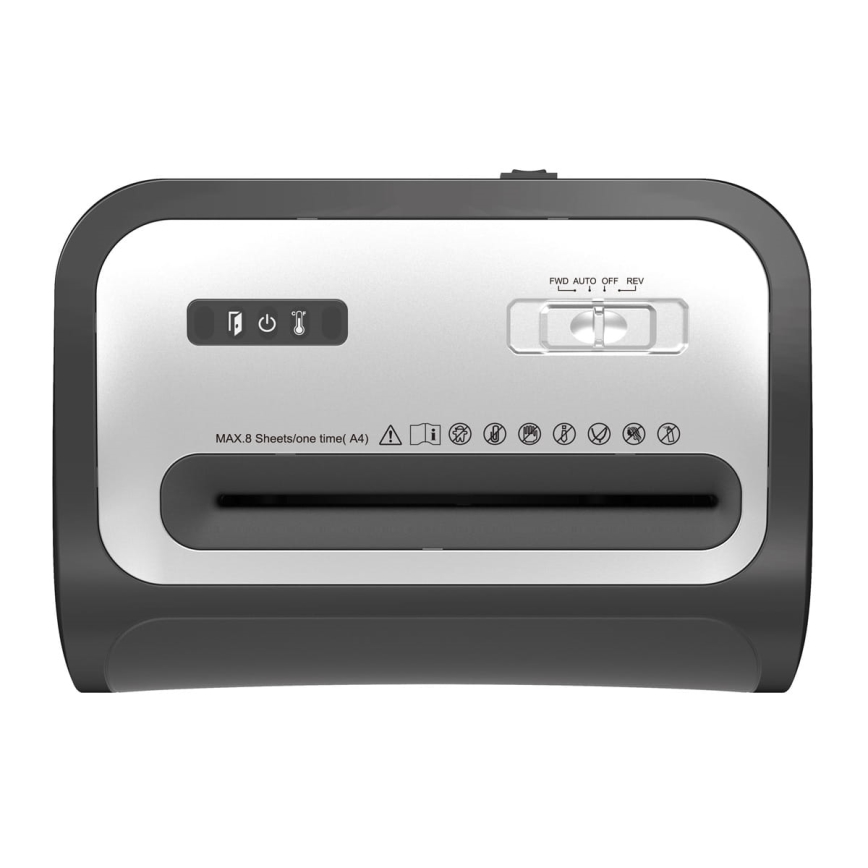 Papirstrimlermaskine til A4-format, kapacitet 22 l, 230V, sort