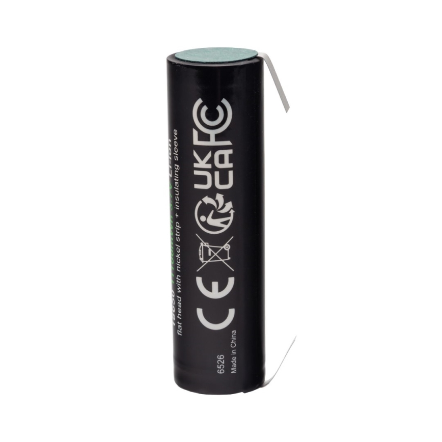 PATONA - Akkumulator 18650 Li-lon 3000mAh PREMIUM 3,7V med strimmelklemmer til lodning