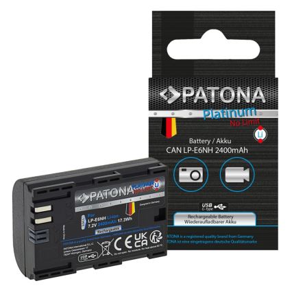 PATONA - Akkumulator Canon LP-E6NH 2400mAh Li-Ion Platinum USB-C