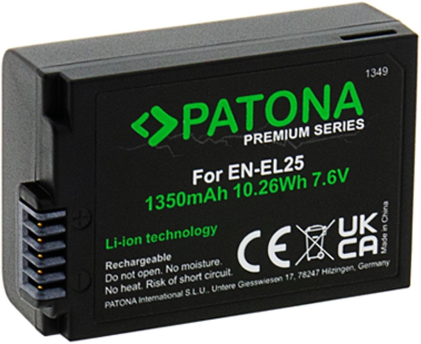 PATONA - Akkumulator Nikon EN-EL25 1350mAh Li-Ion 7,6V Premium Z50/Z fc
