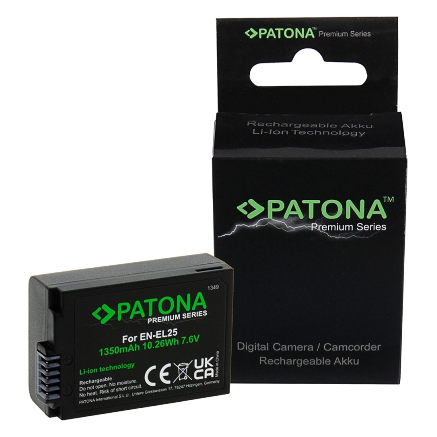 PATONA - Akkumulator Nikon EN-EL25 1350mAh Li-Ion 7,6V Premium Z50/Z fc
