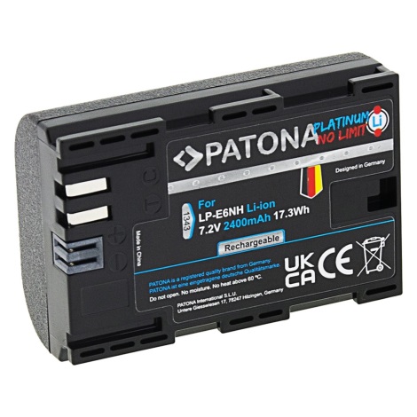 PATONA - Batteri Aku Canon LP-E6NH 2250mAh Li-ion Platinum EOS R5/R6