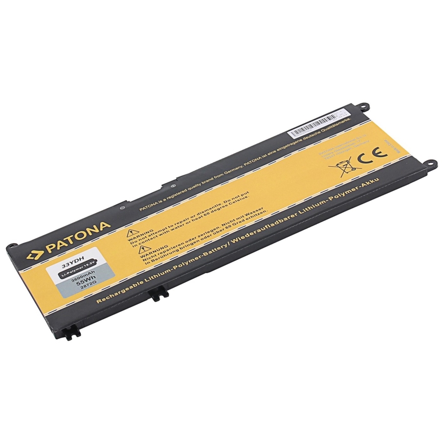 PATONA - Batteri DELL Inspiron 13/15/17 G3 3600 mAh Li-Pol 15,2V 33YDH