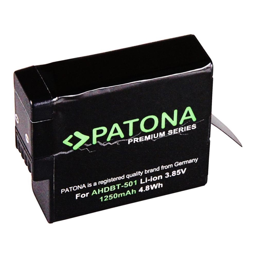 PATONA - Batteri GoPro Hero 5/6/7 AABAT-001 1250mAh Li-Ion Premium