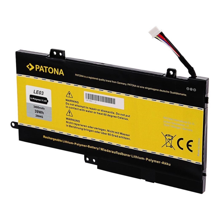 PATONA - Batteri HP Envy x360 m6 3400 mAh Li-Pol 11,4V LE03XL