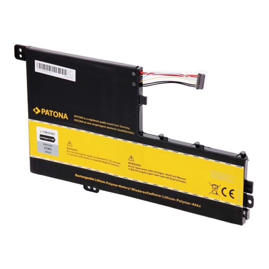 PATONA - Batteri Lenovo Ideapad 320S 3600 mAh Li-ion 11,25V L15L3PB0